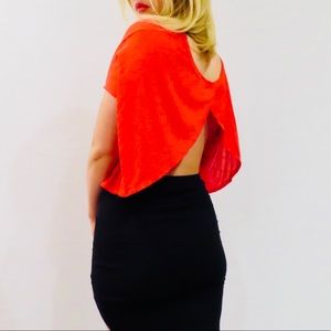 + Red Backless Top +